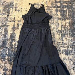 Elegant Navy blue Sleeveless maxi Dress